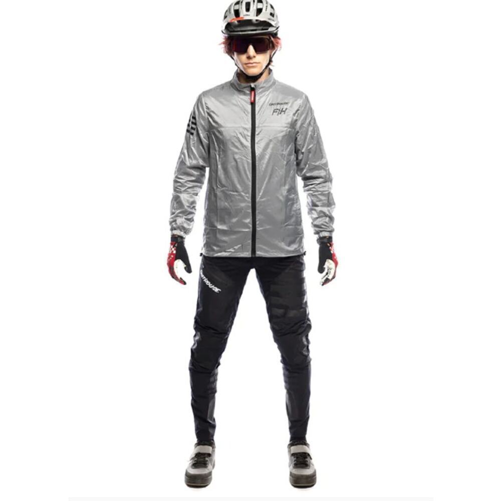Fasthouse Tracker Packable Windbreaker - Light Gray Men's Size XL NEW NWT